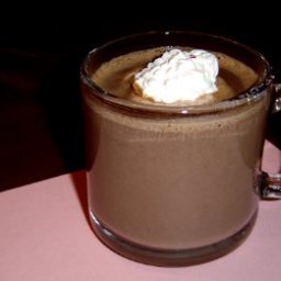 Hot Chocolate with Pink Peppermint Whipped Cream