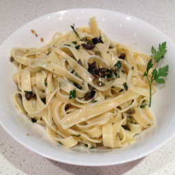 Pasta with Olives, Capers, and Parsley