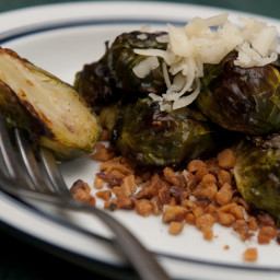 Roasted Brussels Sprouts with Walnuts and Pecorino