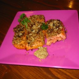 Salmon with a Mustard Dill Crust