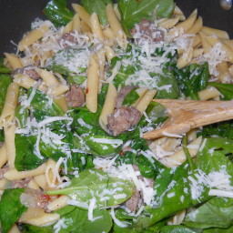 Sausage Meat and Spinach Pasta