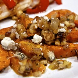Sweet Potatoes with Pecans & Blue Cheese